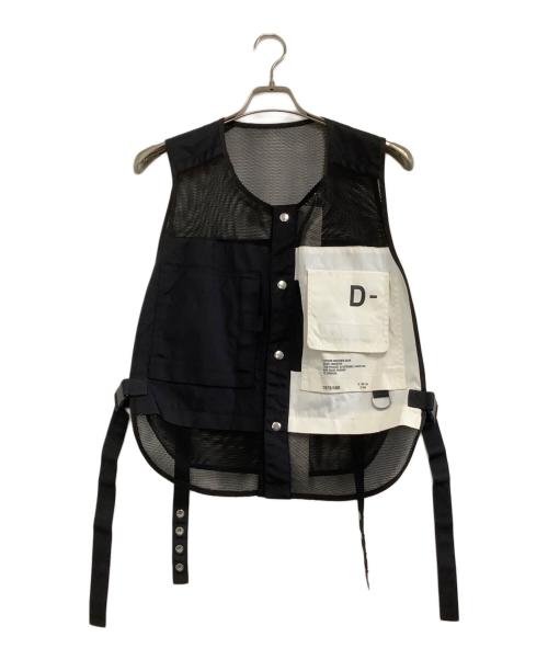 DIESEL（ディーゼル）DIESEL (ディーゼル) ベスト ブラック×ホワイト サイズ:Lの古着・服飾アイテム