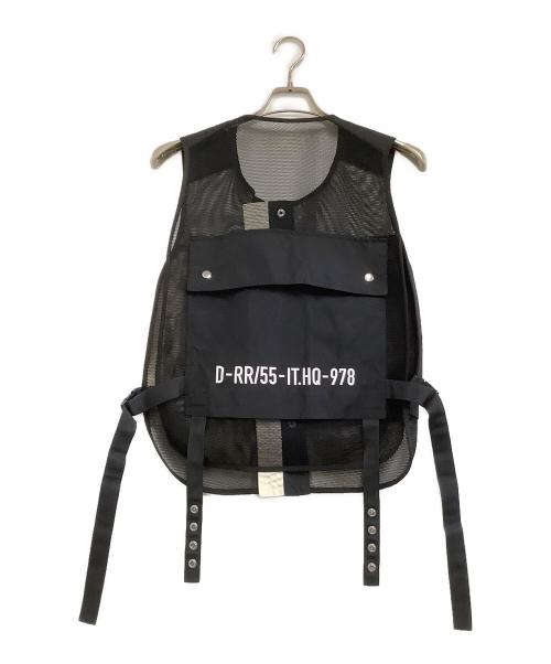 DIESEL（ディーゼル）DIESEL (ディーゼル) ベスト ブラック×ホワイト サイズ:Lの古着・服飾アイテム