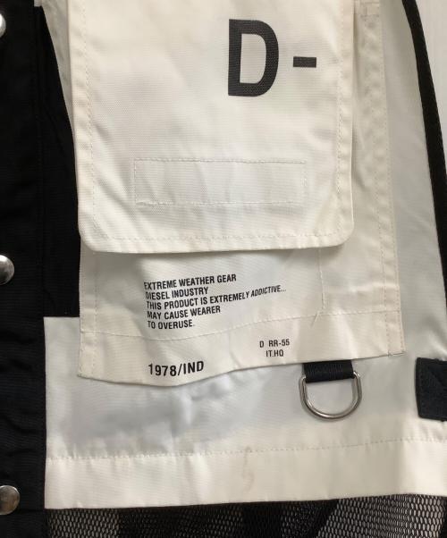 DIESEL（ディーゼル）DIESEL (ディーゼル) ベスト ブラック×ホワイト サイズ:Lの古着・服飾アイテム