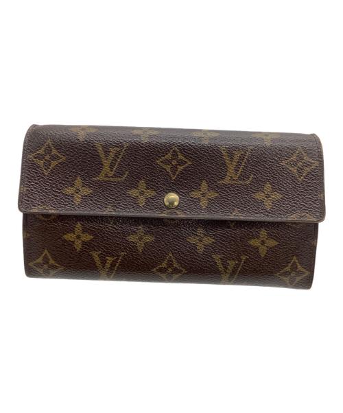 LOUIS VUITTON（ルイ ヴィトン）LOUIS VUITTON (ルイ ヴィトン) 長財布　モノグラム　ポシェット・ポルトモネ クレディ ブラウンの古着・服飾アイテム