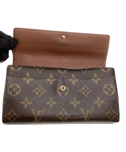 LOUIS VUITTON（ルイ ヴィトン）LOUIS VUITTON (ルイ ヴィトン) 長財布　モノグラム　ポシェット・ポルトモネ クレディ ブラウンの古着・服飾アイテム