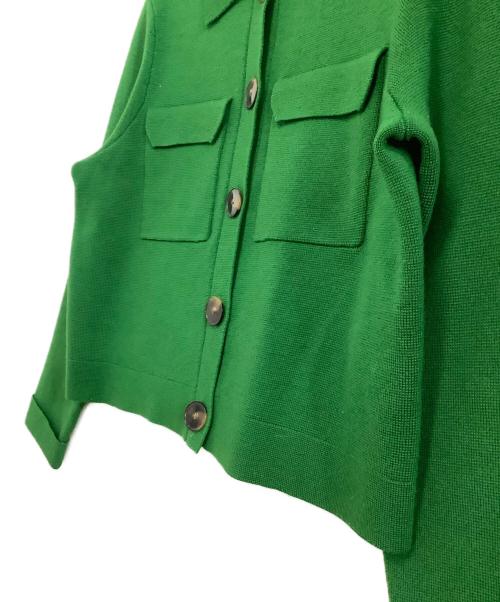 LA MAILLE SEZANE（ラ マイユ セザンヌ）LA MAILLE SEZANE (ラ マイユ セザンヌ) ニットジャケット グリーン サイズ:XSの古着・服飾アイテム