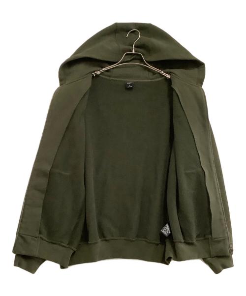 HUF（ハフ）HUF (ハフ) ジップパーカー　スモールボックスロゴ グリーン サイズ:Mの古着・服飾アイテム