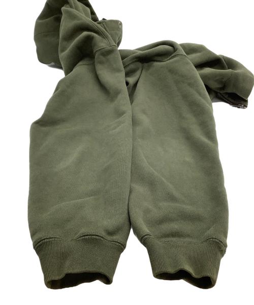 HUF（ハフ）HUF (ハフ) ジップパーカー　スモールボックスロゴ グリーン サイズ:Mの古着・服飾アイテム