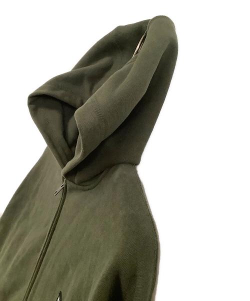 HUF（ハフ）HUF (ハフ) ジップパーカー　スモールボックスロゴ グリーン サイズ:Mの古着・服飾アイテム