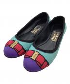 Salvatore Ferragamoサルヴァトーレ フェラガモ）の古着「パンプス VARINA KNIT」｜ブルー