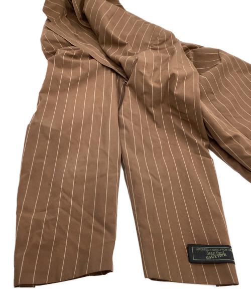 Jean Paul Gaultier homme（ジャンポールゴルチェオム）Jean Paul Gaultier homme (ジャンポールゴルチェオム) 4Bテーラードジャケット　ストライプ ブラウン サイズ:48の古着・服飾アイテム