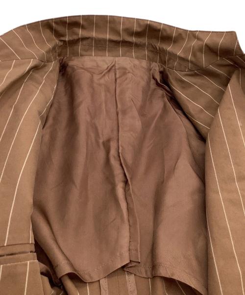 Jean Paul Gaultier homme（ジャンポールゴルチェオム）Jean Paul Gaultier homme (ジャンポールゴルチェオム) 4Bテーラードジャケット　ストライプ ブラウン サイズ:48の古着・服飾アイテム