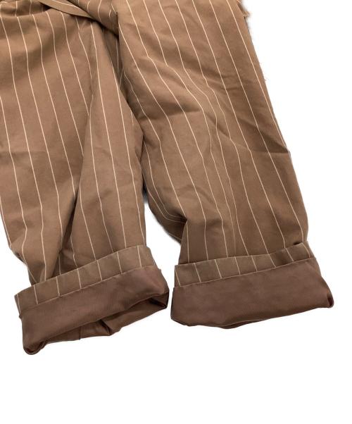 Jean Paul Gaultier homme（ジャンポールゴルチェオム）Jean Paul Gaultier homme (ジャンポールゴルチェオム) 4Bテーラードジャケット　ストライプ ブラウン サイズ:48の古着・服飾アイテム