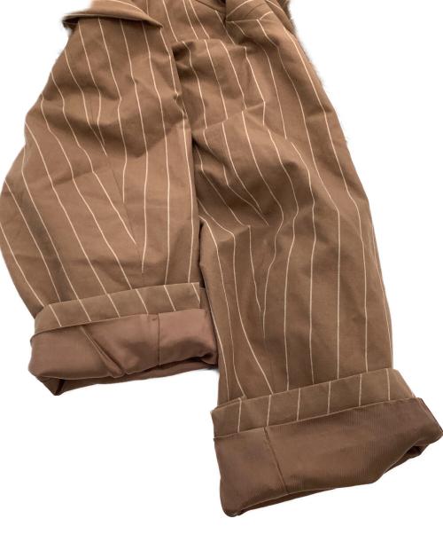 Jean Paul Gaultier homme（ジャンポールゴルチェオム）Jean Paul Gaultier homme (ジャンポールゴルチェオム) 4Bテーラードジャケット　ストライプ ブラウン サイズ:48の古着・服飾アイテム