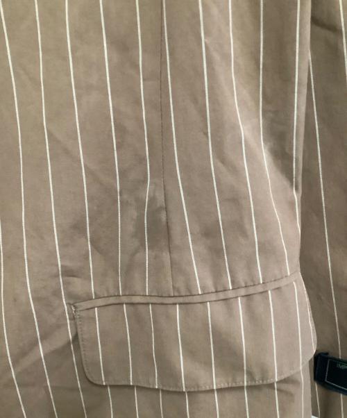 Jean Paul Gaultier homme（ジャンポールゴルチェオム）Jean Paul Gaultier homme (ジャンポールゴルチェオム) 4Bテーラードジャケット　ストライプ ブラウン サイズ:48の古着・服飾アイテム