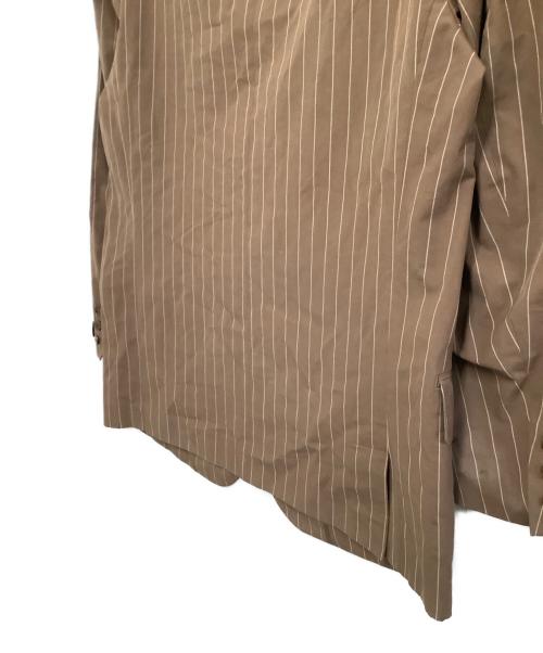 Jean Paul Gaultier homme（ジャンポールゴルチェオム）Jean Paul Gaultier homme (ジャンポールゴルチェオム) 4Bテーラードジャケット　ストライプ ブラウン サイズ:48の古着・服飾アイテム