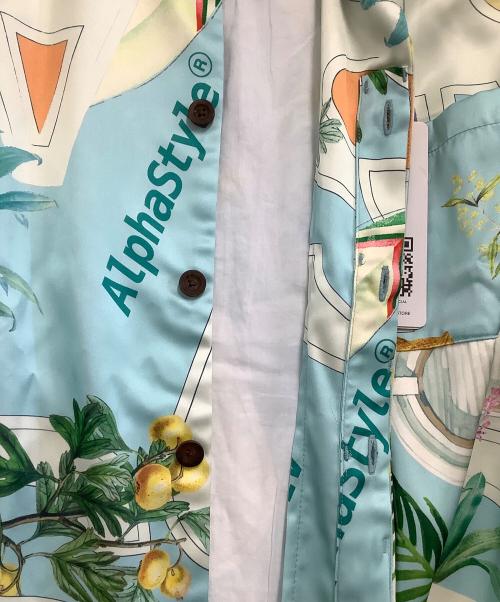 Alphastyle（アルファスタイル）Alphastyle (アルファスタイル) 半袖シャツ ブルー サイズ:Mの古着・服飾アイテム