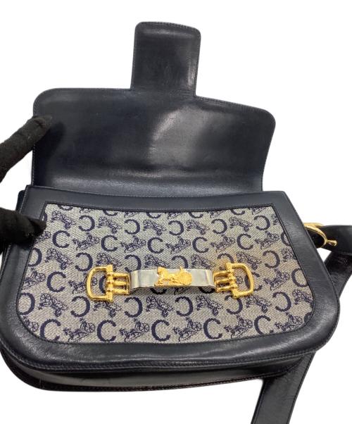 CELINE（セリーヌ）CELINE (セリーヌ) ショルダーバッグ　Cマカダム　 ネイビー×グレーの古着・服飾アイテム