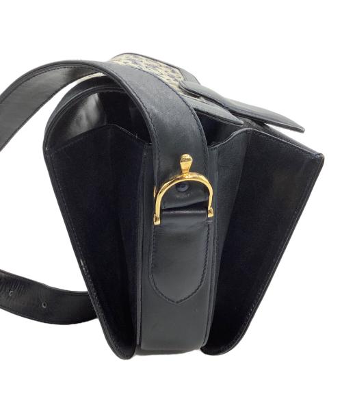 CELINE（セリーヌ）CELINE (セリーヌ) ショルダーバッグ　Cマカダム　 ネイビー×グレーの古着・服飾アイテム