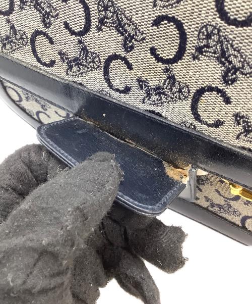 CELINE（セリーヌ）CELINE (セリーヌ) ショルダーバッグ　Cマカダム　 ネイビー×グレーの古着・服飾アイテム