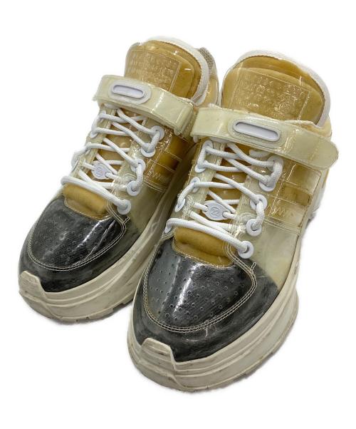 Maison Margiela（メゾンマルジェラ）Maison Margiela (メゾンマルジェラ) ローカットスニーカー レトロフィット ホワイト×イエロー サイズ:37の古着・服飾アイテム