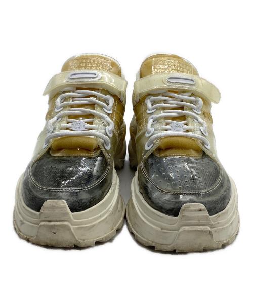 Maison Margiela（メゾンマルジェラ）Maison Margiela (メゾンマルジェラ) ローカットスニーカー レトロフィット ホワイト×イエロー サイズ:37の古着・服飾アイテム