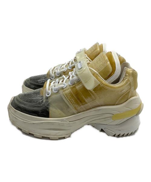 Maison Margiela（メゾンマルジェラ）Maison Margiela (メゾンマルジェラ) ローカットスニーカー レトロフィット ホワイト×イエロー サイズ:37の古着・服飾アイテム