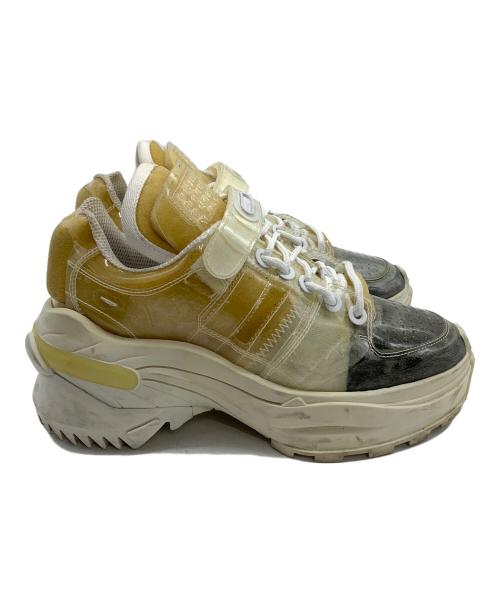 Maison Margiela（メゾンマルジェラ）Maison Margiela (メゾンマルジェラ) ローカットスニーカー レトロフィット ホワイト×イエロー サイズ:37の古着・服飾アイテム