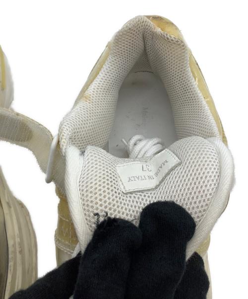 Maison Margiela（メゾンマルジェラ）Maison Margiela (メゾンマルジェラ) ローカットスニーカー レトロフィット ホワイト×イエロー サイズ:37の古着・服飾アイテム