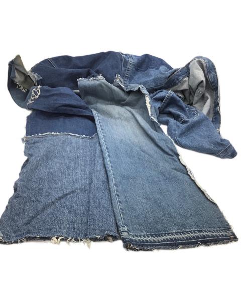 BONUM（ボナム）BONUM (ボナム) リメイクデニムジャケット ブルー サイズ:Lの古着・服飾アイテム