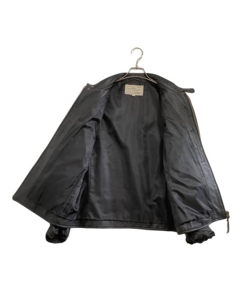 AVIREX（アヴィレックス）AVIREX (アヴィレックス) シングルライダースレザージャケット ブラック サイズ:2XLの古着・服飾アイテム