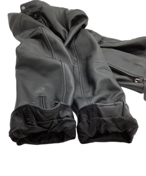 AVIREX（アヴィレックス）AVIREX (アヴィレックス) シングルライダースレザージャケット ブラック サイズ:2XLの古着・服飾アイテム