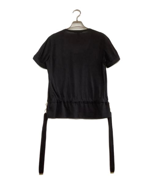 LOUIS VUITTON（ルイ ヴィトン）LOUIS VUITTON (ルイ ヴィトン) サイドリボン半袖カットソー ブラック サイズ:Mの古着・服飾アイテム