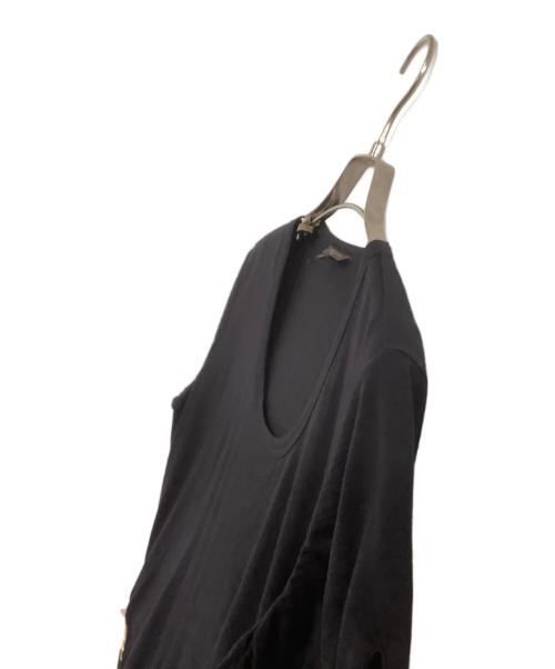 LOUIS VUITTON（ルイ ヴィトン）LOUIS VUITTON (ルイ ヴィトン) サイドリボン半袖カットソー ブラック サイズ:Mの古着・服飾アイテム