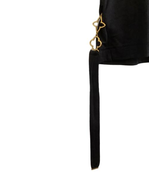LOUIS VUITTON（ルイ ヴィトン）LOUIS VUITTON (ルイ ヴィトン) サイドリボン半袖カットソー ブラック サイズ:Mの古着・服飾アイテム