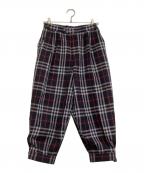 Burberry'sバーバリーズ）の古着「クロップドパンツ　ノバチェック」｜ネイビー