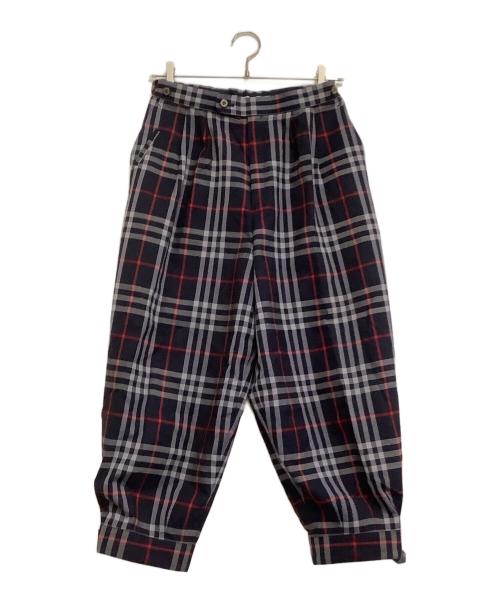 Burberry's（バーバリーズ）Burberry's (バーバリーズ) クロップドパンツ　ノバチェック ネイビー サイズ:Lの古着・服飾アイテム