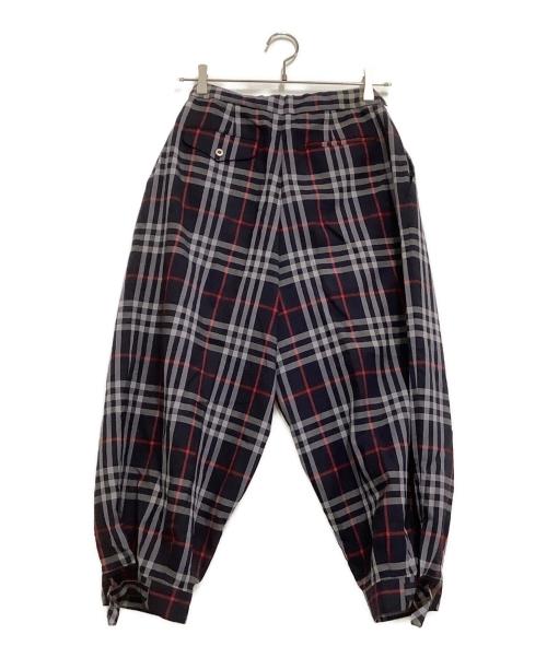 Burberry's（バーバリーズ）Burberry's (バーバリーズ) クロップドパンツ　ノバチェック ネイビー サイズ:Lの古着・服飾アイテム