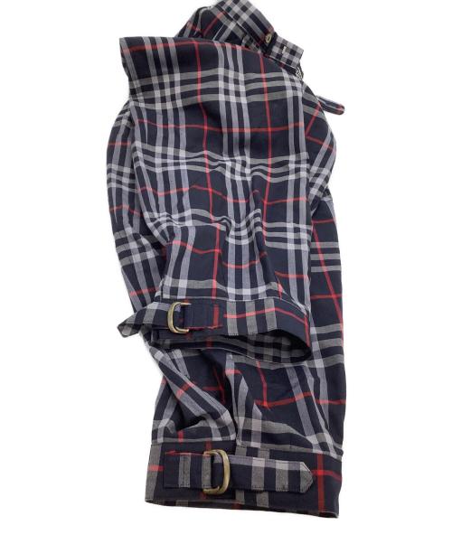 Burberry's（バーバリーズ）Burberry's (バーバリーズ) クロップドパンツ　ノバチェック ネイビー サイズ:Lの古着・服飾アイテム