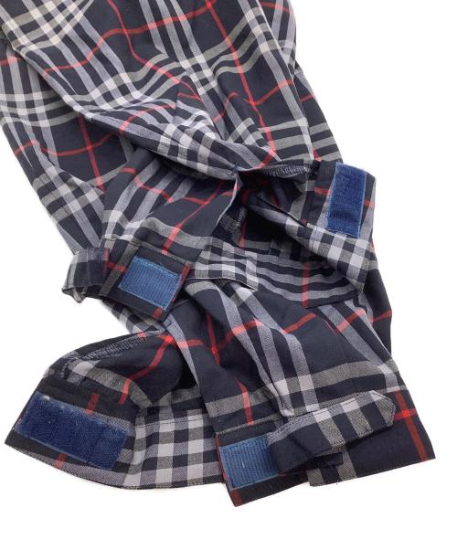 Burberry's（バーバリーズ）Burberry's (バーバリーズ) クロップドパンツ　ノバチェック ネイビー サイズ:Lの古着・服飾アイテム