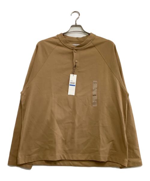 Calvin Klein（カルバンクライン）Calvin Klein (カルバンクライン) 長袖カットソー　ヘンリーネックカットソー ブラウン サイズ:XL 未使用品の古着・服飾アイテム
