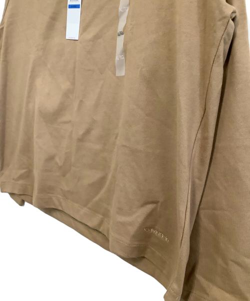 Calvin Klein（カルバンクライン）Calvin Klein (カルバンクライン) 長袖カットソー　ヘンリーネックカットソー ブラウン サイズ:XL 未使用品の古着・服飾アイテム