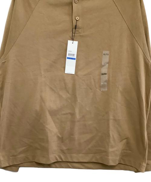 Calvin Klein（カルバンクライン）Calvin Klein (カルバンクライン) 長袖カットソー　ヘンリーネックカットソー ブラウン サイズ:XL 未使用品の古着・服飾アイテム