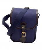 Whitehouse Coxホワイトハウスコックス）の古着「ショルダーバッグ SMALL SHOULDER BAG」｜ネイビー×ブラウン