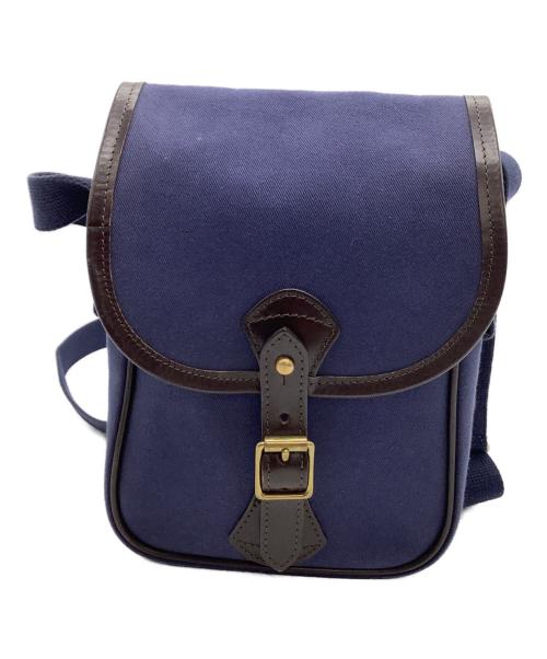 Whitehouse Cox（ホワイトハウスコックス）Whitehouse Cox (ホワイトハウスコックス) ショルダーバッグ SMALL SHOULDER BAG ネイビー×ブラウンの古着・服飾アイテム