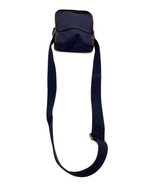 Whitehouse Cox（ホワイトハウスコックス）Whitehouse Cox (ホワイトハウスコックス) ショルダーバッグ SMALL SHOULDER BAG ネイビー×ブラウンの古着・服飾アイテム