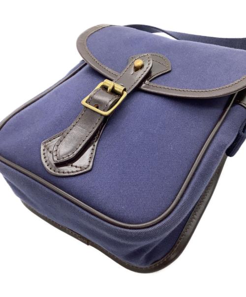 Whitehouse Cox（ホワイトハウスコックス）Whitehouse Cox (ホワイトハウスコックス) ショルダーバッグ SMALL SHOULDER BAG ネイビー×ブラウンの古着・服飾アイテム