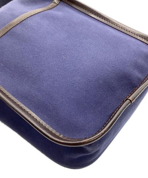 Whitehouse Cox（ホワイトハウスコックス）Whitehouse Cox (ホワイトハウスコックス) ショルダーバッグ SMALL SHOULDER BAG ネイビー×ブラウンの古着・服飾アイテム