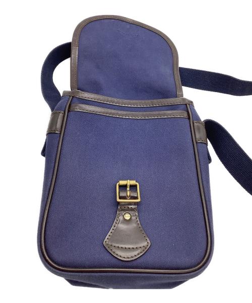 Whitehouse Cox（ホワイトハウスコックス）Whitehouse Cox (ホワイトハウスコックス) ショルダーバッグ SMALL SHOULDER BAG ネイビー×ブラウンの古着・服飾アイテム