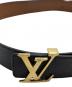 LOUIS VUITTON (ルイ ヴィトン) レザーベルト ブラック：25000円