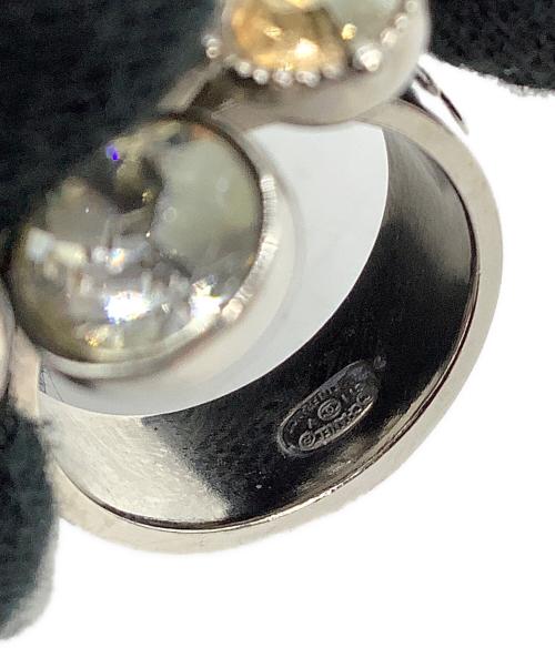 CHANEL（シャネル）CHANEL (シャネル) ラインストーンフラワーリング シルバー×ブラウン サイズ:表記なしの古着・服飾アイテム