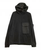 TEN-Cテンシー）の古着「プルオーバーパーカー　Cargo-pocket Detail Hoodie」｜ブラック