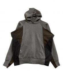 KOLOR（カラー）の古着「異素材切替スウェット　18SS」｜グレー×ブラック