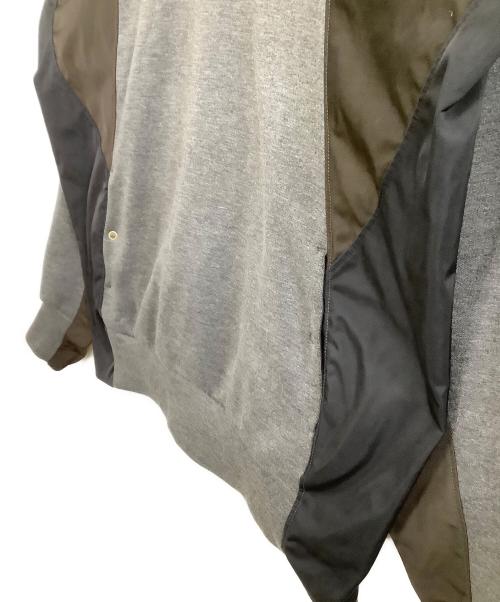 KOLOR（カラー）KOLOR (カラー) 異素材切替スウェット　18SS グレー×ブラック サイズ:3の古着・服飾アイテム